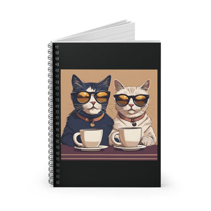 Cool Cats Coffee Spiral Notebook