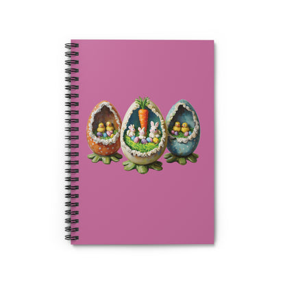 Easter Bunny Spiral Notebook - Whimsical Spring Design, Perfect for Journaling, School Notes, Gifts for Students, Spring Decor, Egg Hunt