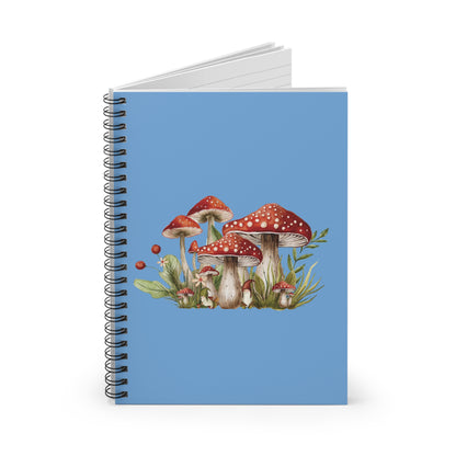 Mushroom Gnome Garden Spiral Notebook