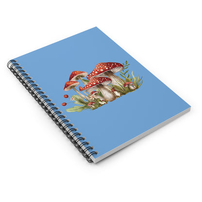 Mushroom Gnome Garden Spiral Notebook