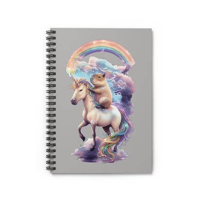 Whimsical Unicorn and Capybara Spiral Notebook