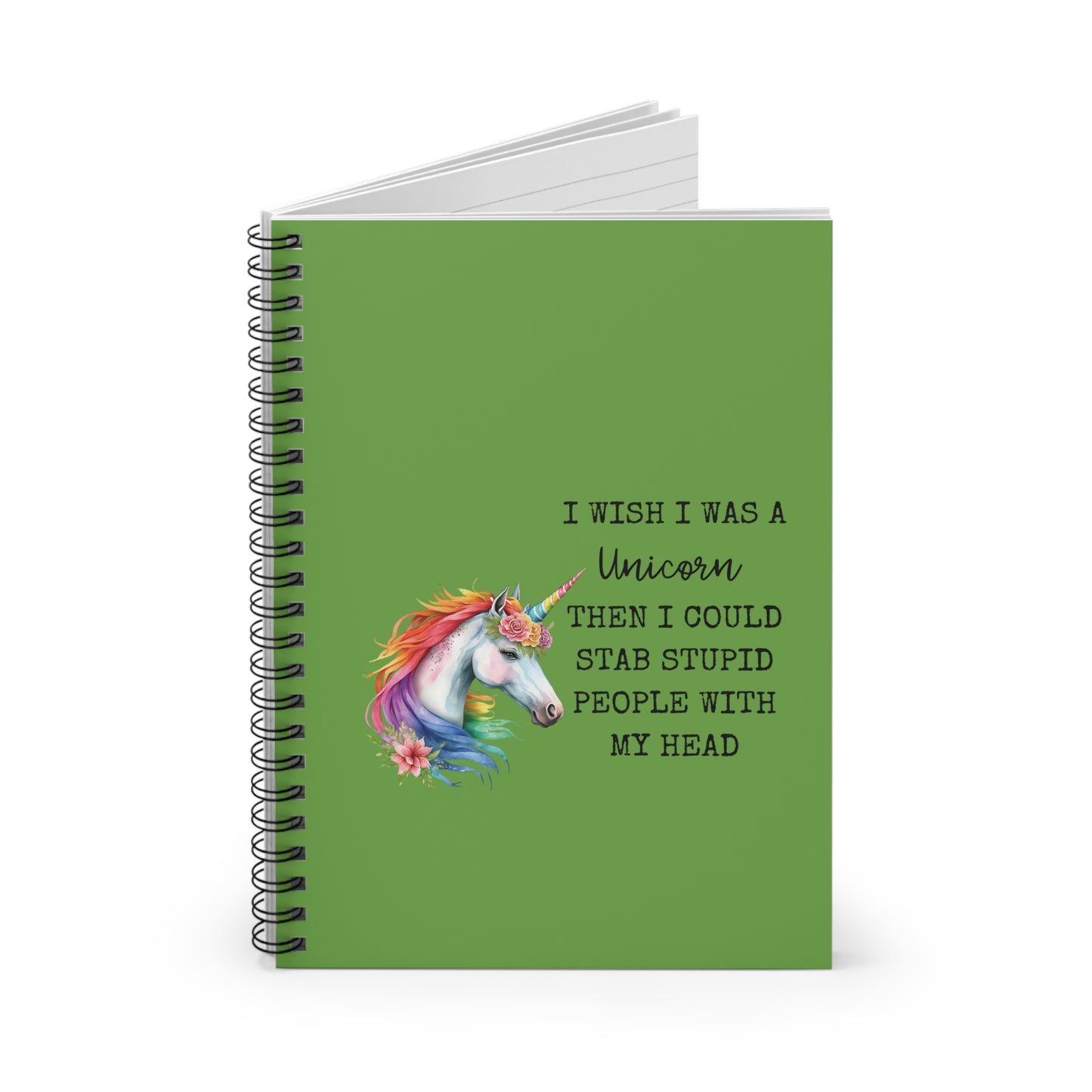 Stabby Unicorn Spiral Notebook