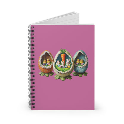 Easter Bunny Spiral Notebook - Whimsical Spring Design, Perfect for Journaling, School Notes, Gifts for Students, Spring Decor, Egg Hunt