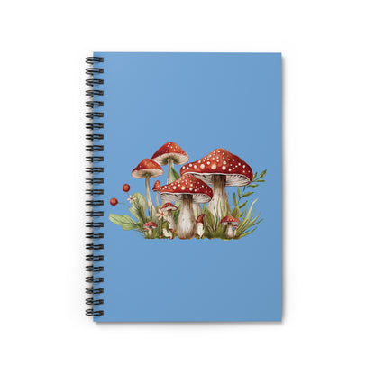 Mushroom Gnome Garden Spiral Notebook