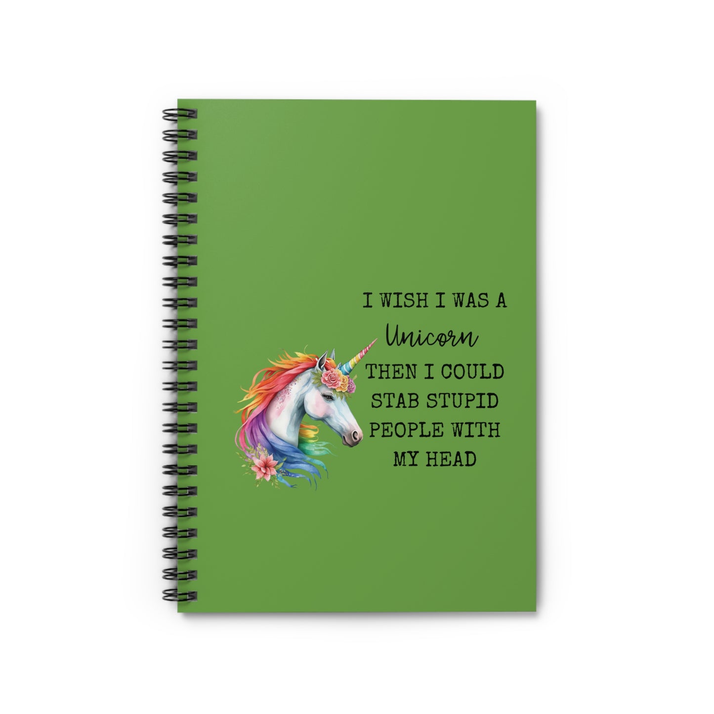 Stabby Unicorn Spiral Notebook