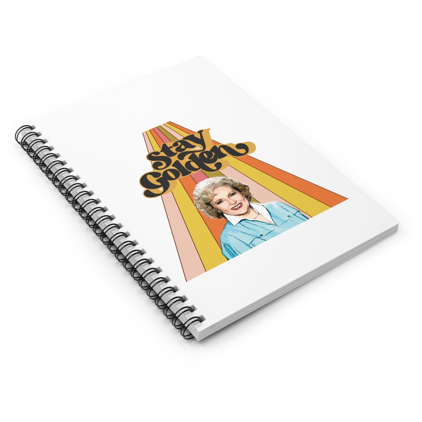 Stay Golden Notebook - Retro Vibes for Golden Girls Fans, Gift for Writers, Journal, Note-taking, Inspirational