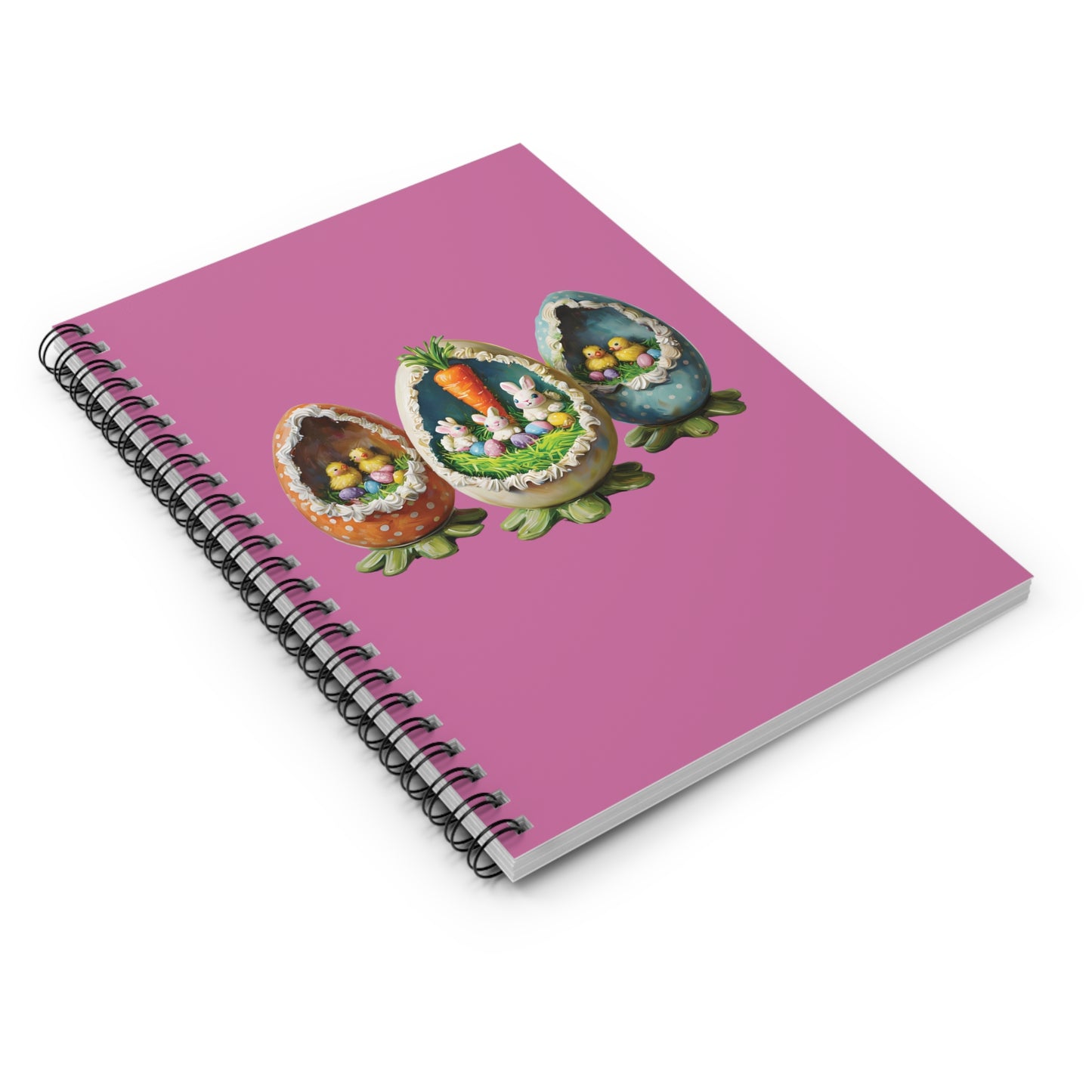 Easter Bunny Spiral Notebook - Whimsical Spring Design, Perfect for Journaling, School Notes, Gifts for Students, Spring Decor, Egg Hunt