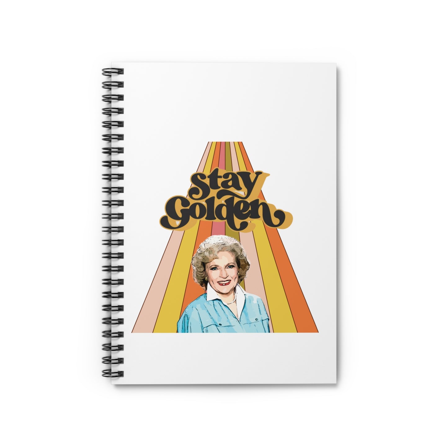 Stay Golden Notebook - Retro Vibes for Golden Girls Fans, Gift for Writers, Journal, Note-taking, Inspirational